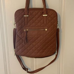 {STEVE MADDEN} Brown Leather Crossbody Bag